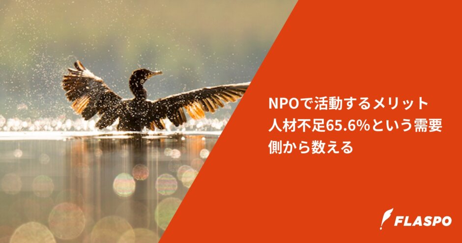 NPOで活動するメリット｜人材不足65.6％という需要側から数える